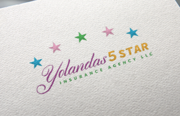 Yolanda 5 Star Insurance Agency LLC Logo in a Plain Paper